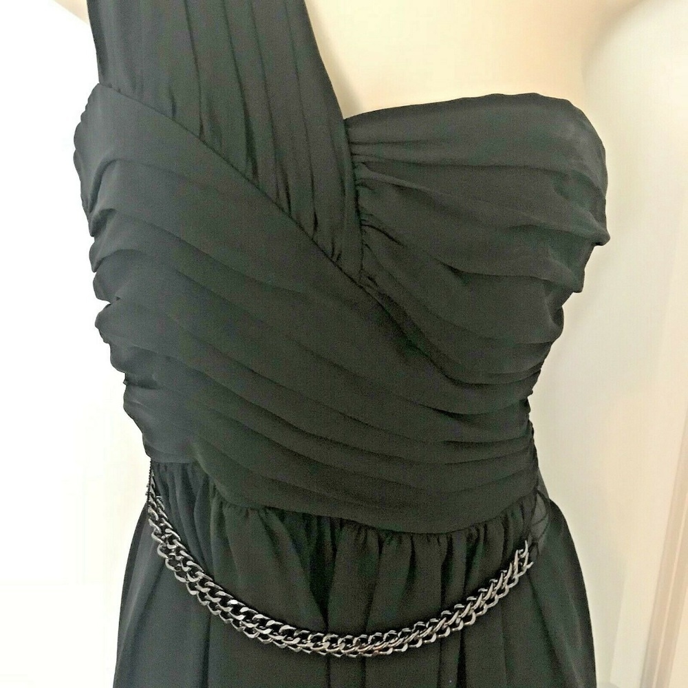 Express Junior Girls Solid Black Flowy Party Dress - image 6